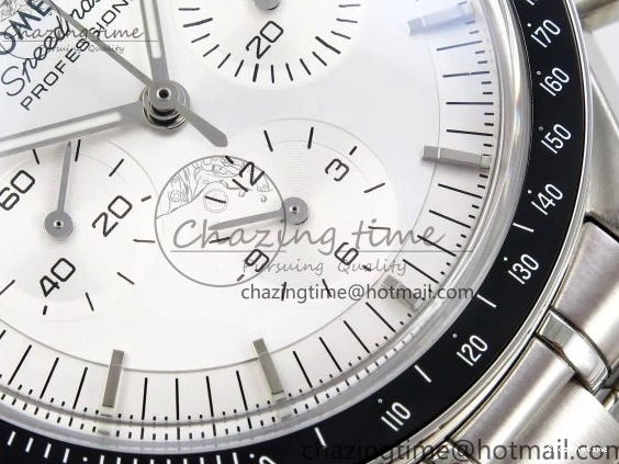 0304 Classic Speedmaster SS RMF Best Edition White Dial on SS Bracelet Lemania HW 7723